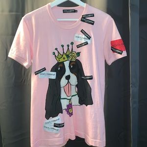 Dolce&Gabbana Pink Doggy T-Shirt